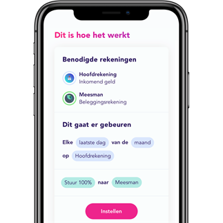 Telefoon met app - Beleggen wat er over is